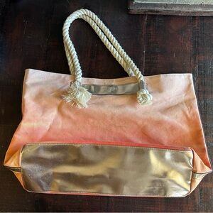 Victoria's Secret Pink and Gold Tote Bag